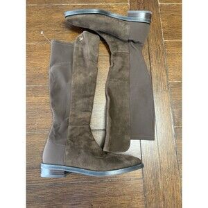 Stuart Weitzman 5050 Bold Brown Suede Over the Knee Boot $895 New Size 5.5
